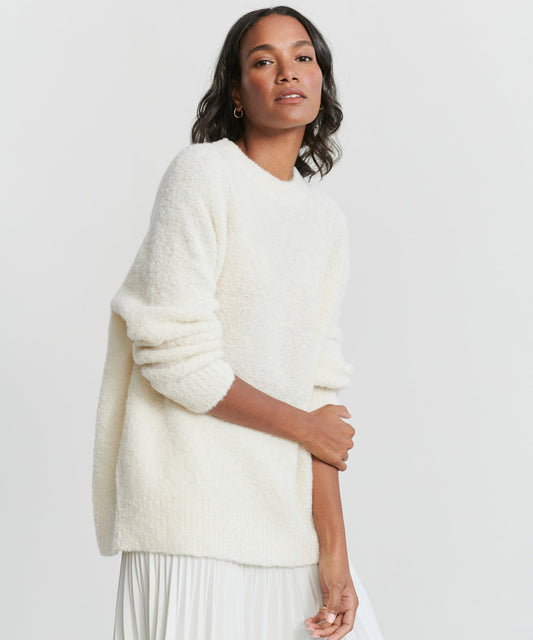 Alpaca Boucle Cocoon Crewneck